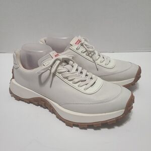 Camper Men's Drift Trail Vibram White and Tan Leather Sneakers Size‎ 41/8